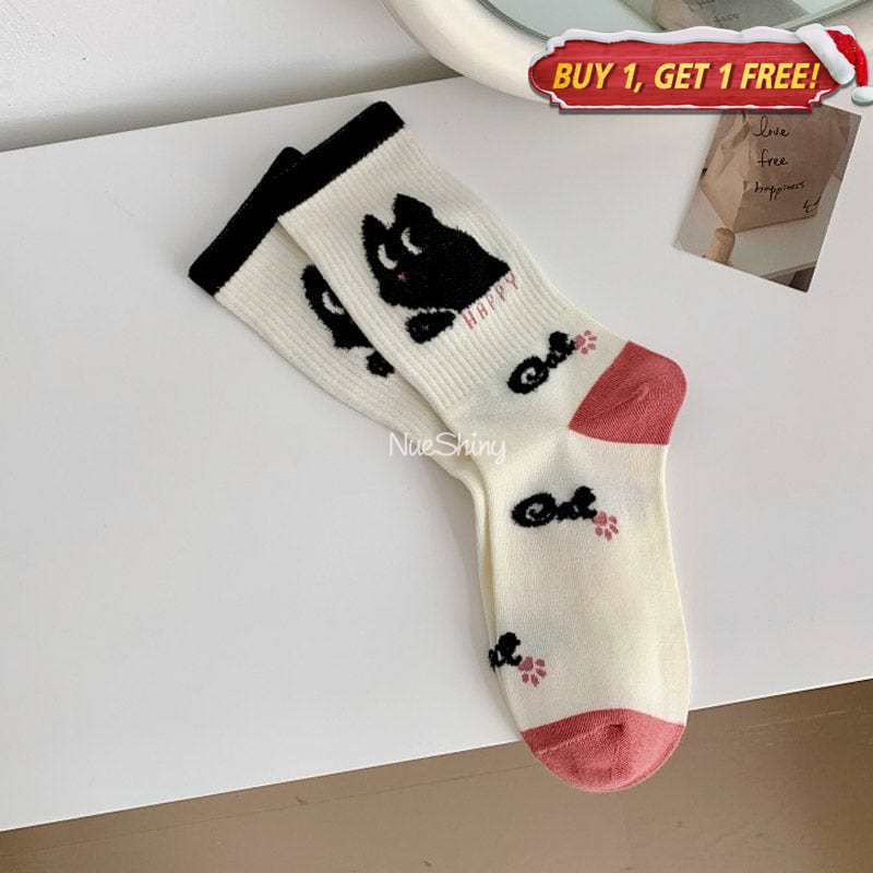 Curious Cat Socks丨NueShiny