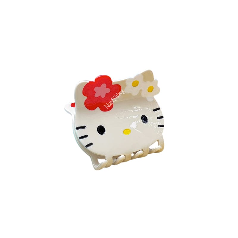 White Kitty Cartoon Hair Claw Clip丨NueShiny