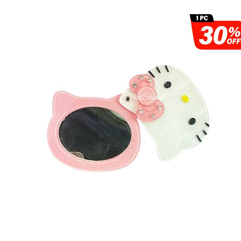 Pink Hello Kitty Rotating Compact Mirror丨NueShiny