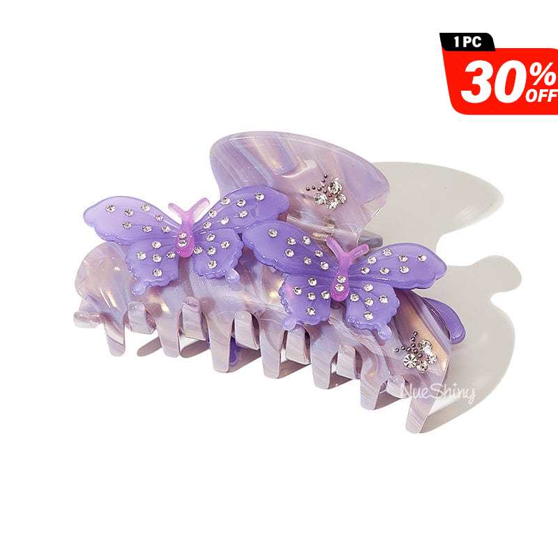 Purple Diamond Butterfly Hair Claw丨NueShiny