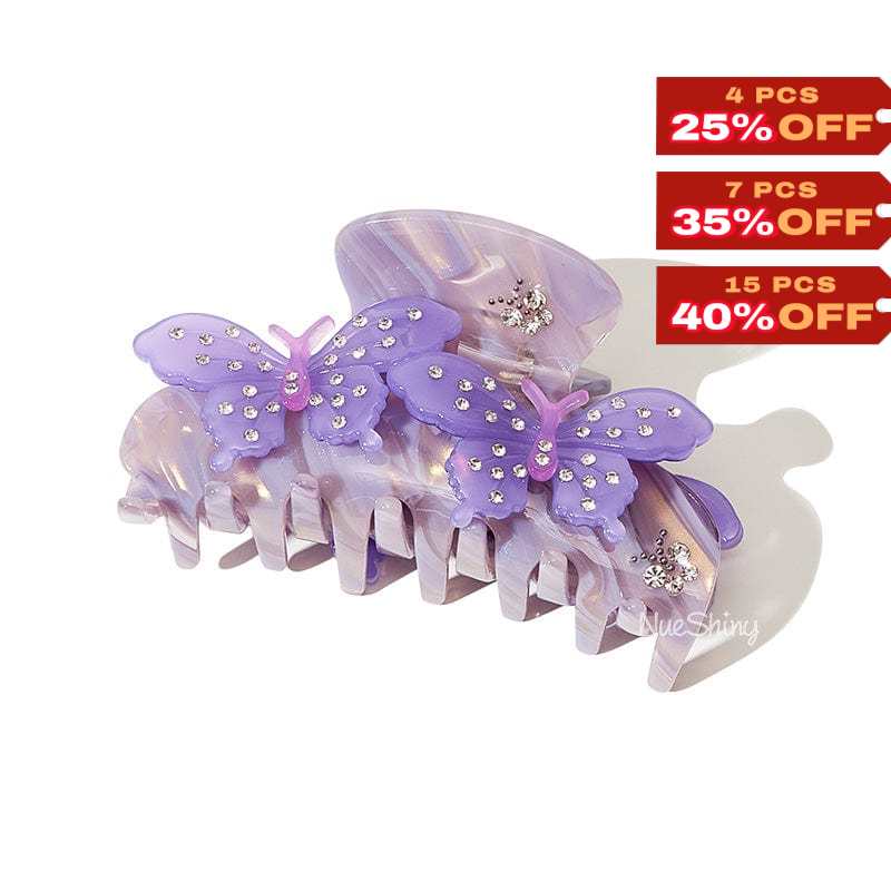 Purple Diamond Butterfly Hair Claw丨NueShiny