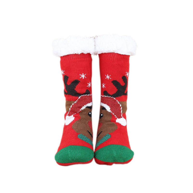 Sleigh Elk Christmas Red Socks丨NueShiny