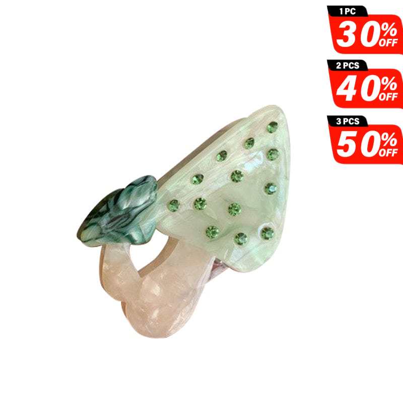 Medium  Light Green Blue Mushroom Hair Claw | NueShiny