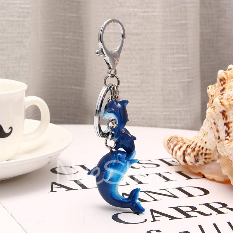 Leaping Blue Whale Keychain | NueShiny