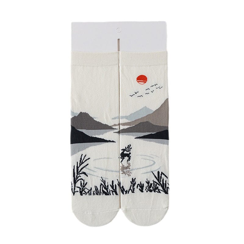 Peaceful Sunset Socks丨NueShiny