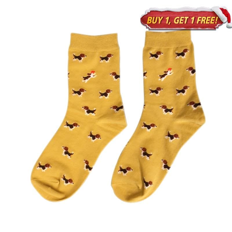 Dachshund Dark Orange Socks丨NueShiny