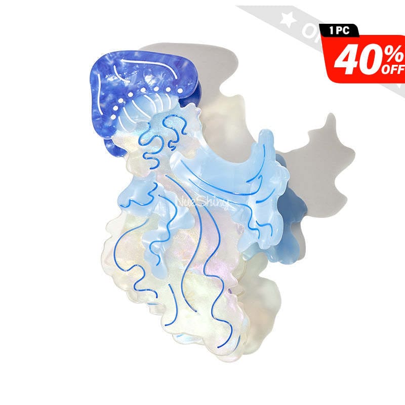 Pre-Sale Large Blue Giant Jellyfish Hair Claw | NueShiny