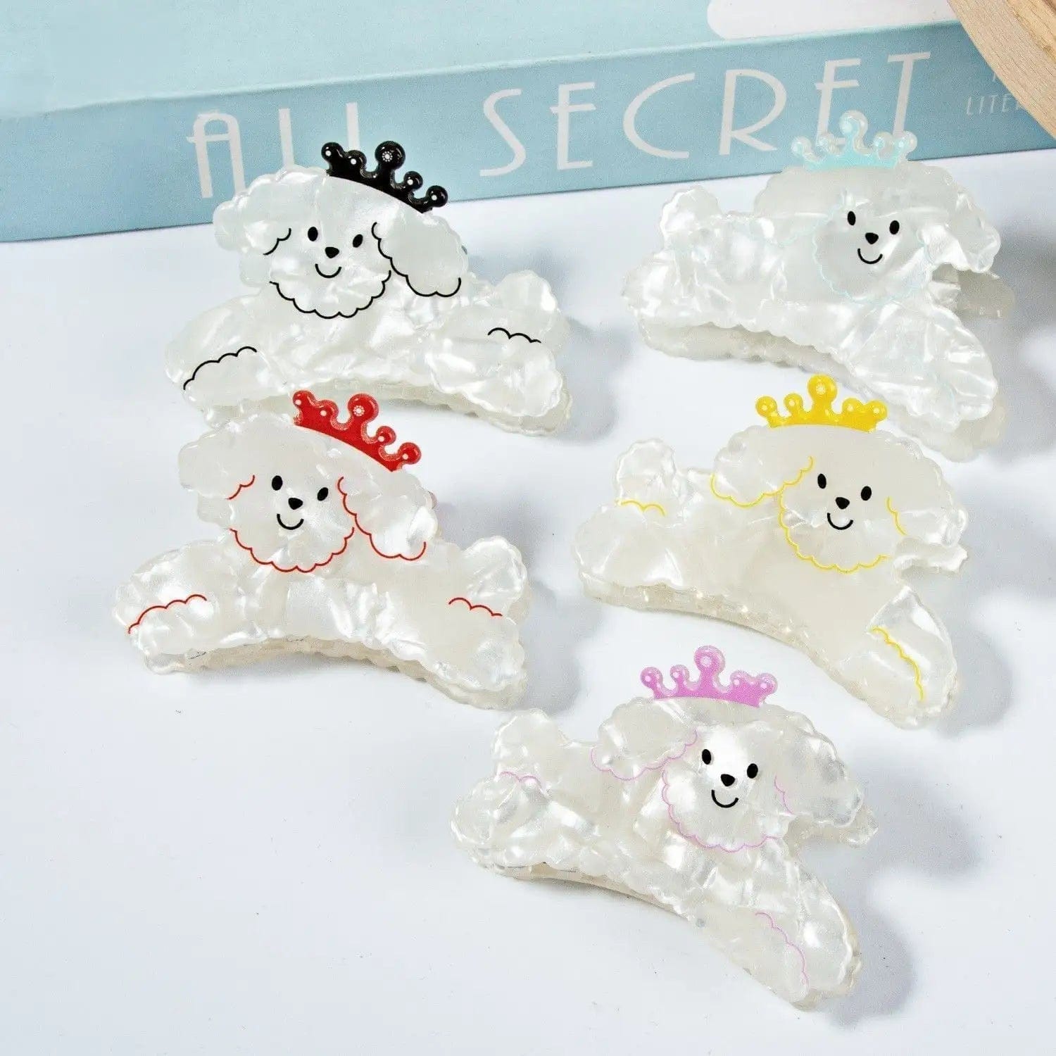 Cute Yellow Crown Cartoon Dog Hair Claw丨NueShiny