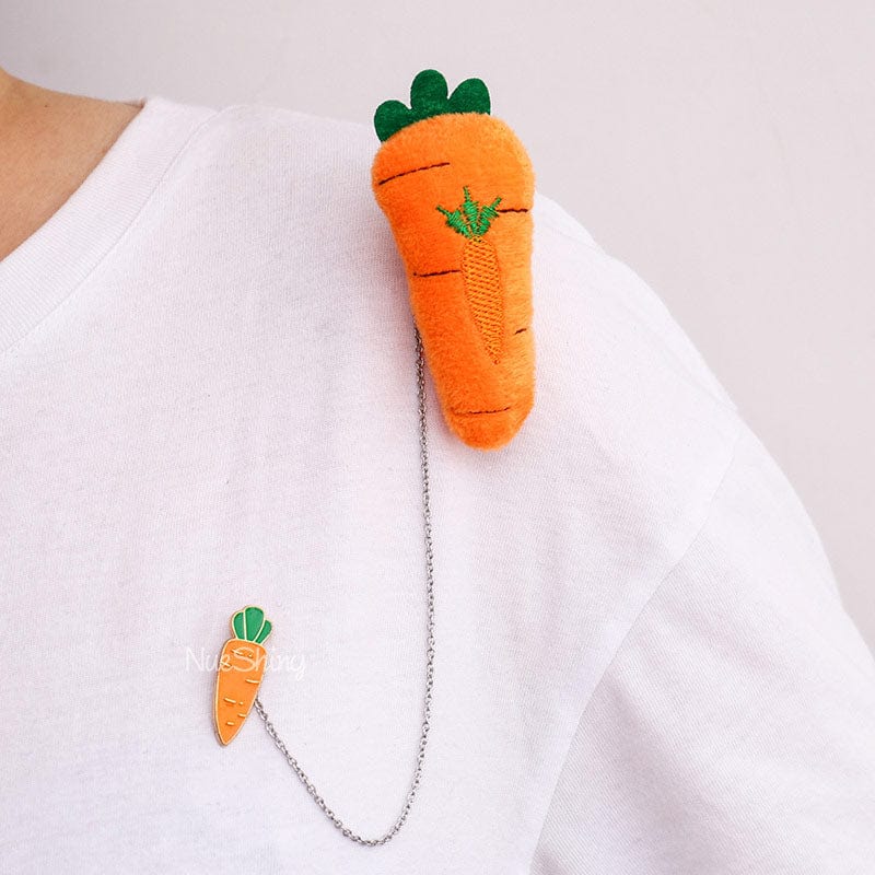 Cute Radish Carrot Brooch丨NueShiny