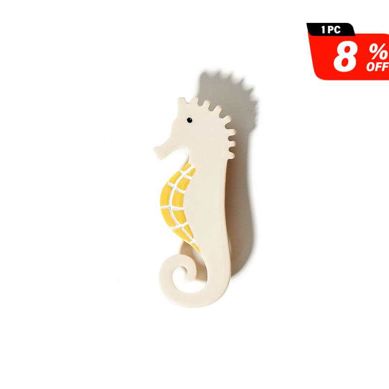 Small  Light Gray Seahorse Side Clip | NueShiny