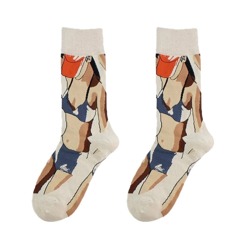 Skateboard Girl Hip-hop Socks丨NueShiny