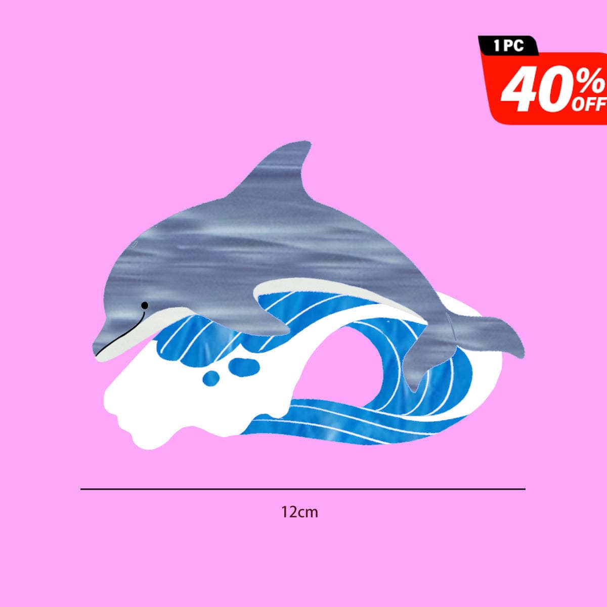 Pre-Sale Large Dolphin-Wave Hair Claw | Nueshiny