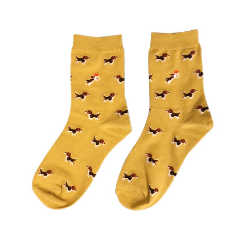 Dachshund Dark Orange Socks丨NueShiny