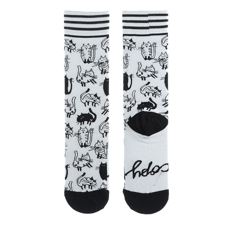 Black And White Cat Socks | Nueshiny