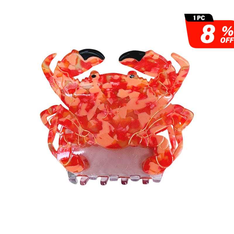 Medium  Red Crab Hair Claw | NueShiny