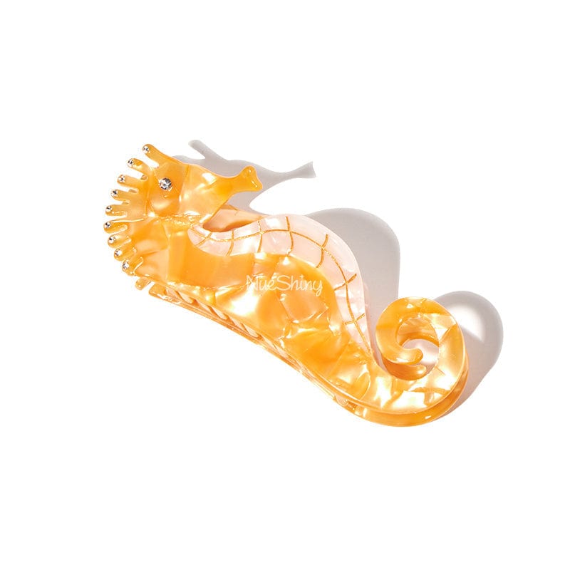 Large Yellow Seahorse Ocean Series Clip Claw丨NueShiny