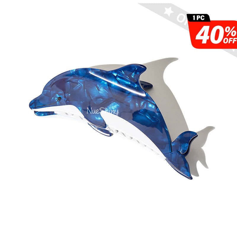 Pre-Sale Large Blue Dolphin Hair Claw | NueShiny