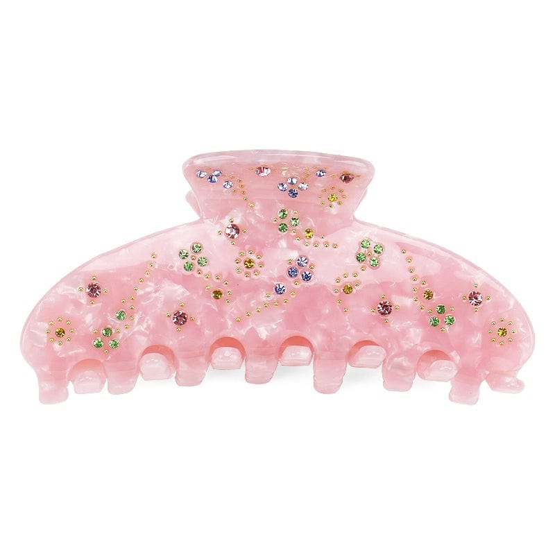 French Diamond Premium Hair Claw Shark Clip In Pink丨NueShiny