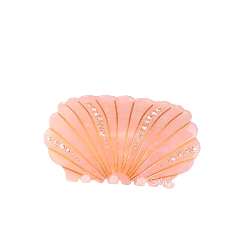 Pink Diamond Dotted Seashell Hair Claw丨NueShiny