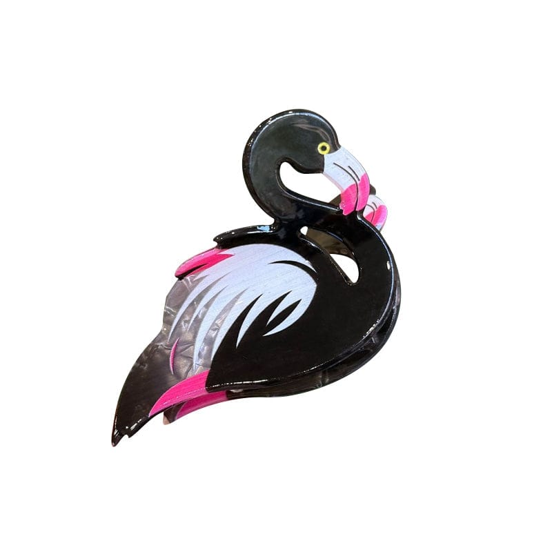 Medium  Black-Flamingo Hair Claw | NueShiny