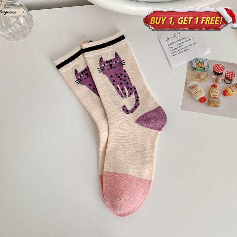 Purple Cat Socks丨NueShiny