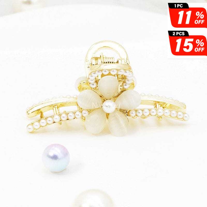 Flower Pearl Premium Shark Hair Claw