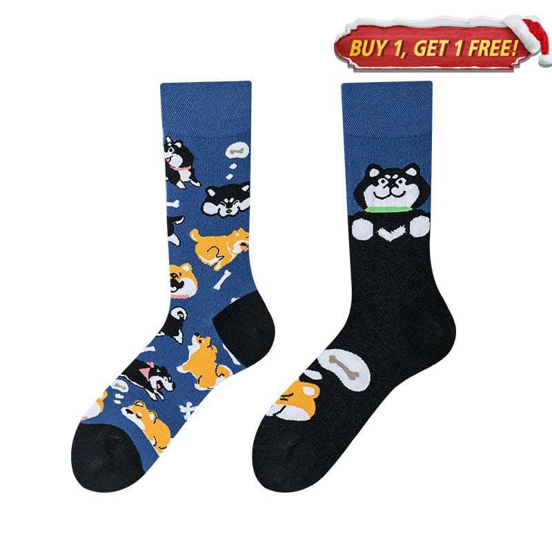 Black And Yellow Shiba Inu Socks | Nueshiny