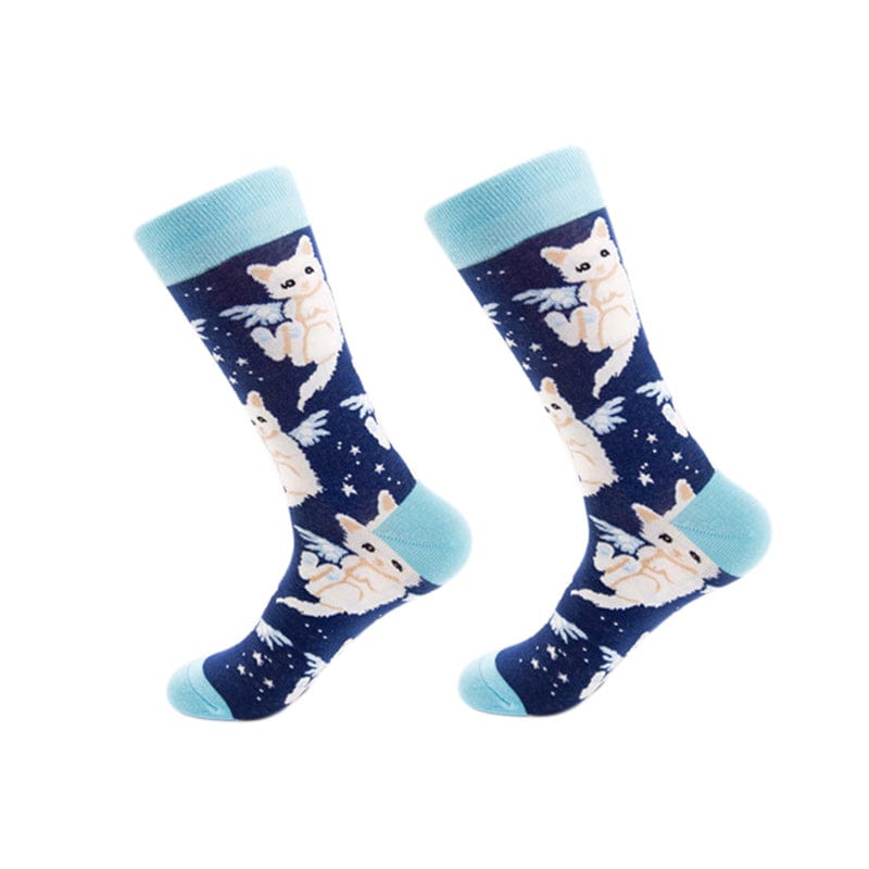 Kitten Navy Blue Socks丨NueShiny