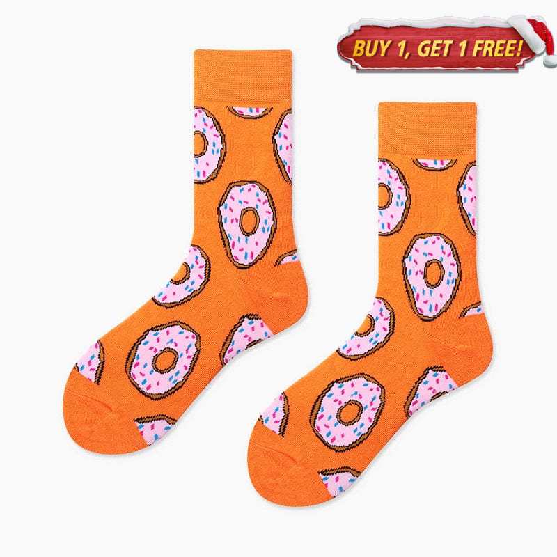 Orange Donut Socks | Nueshiny