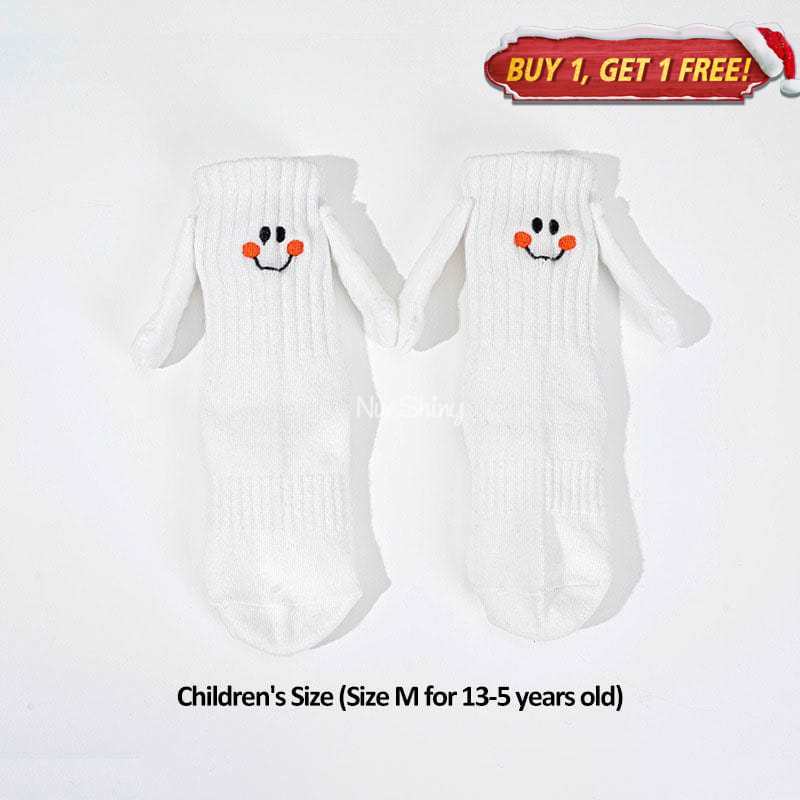 Funny Children Holding Hands White Socks (3-5 Years Old)丨NueShiny