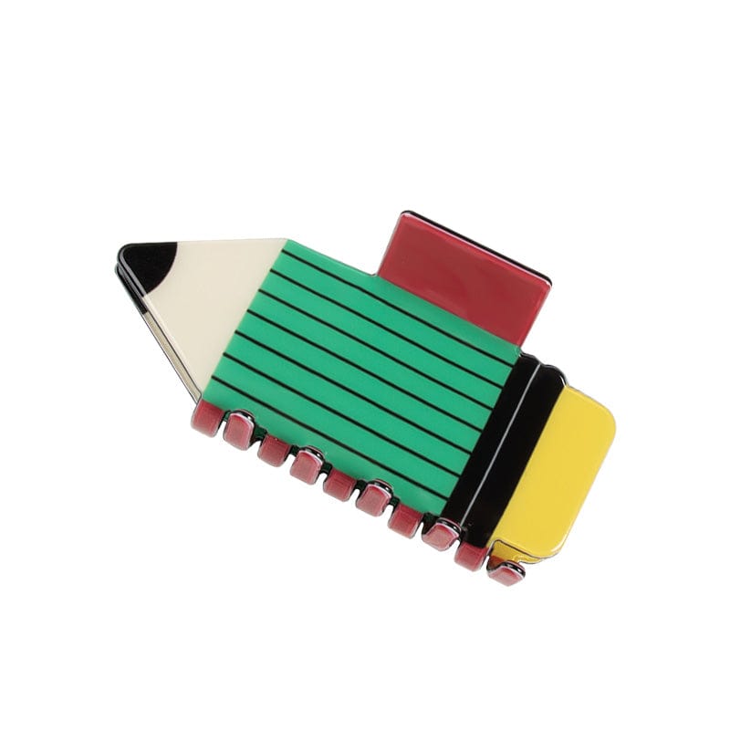 Medium Green Cartoon Pencil Hair Claw | NueShiny