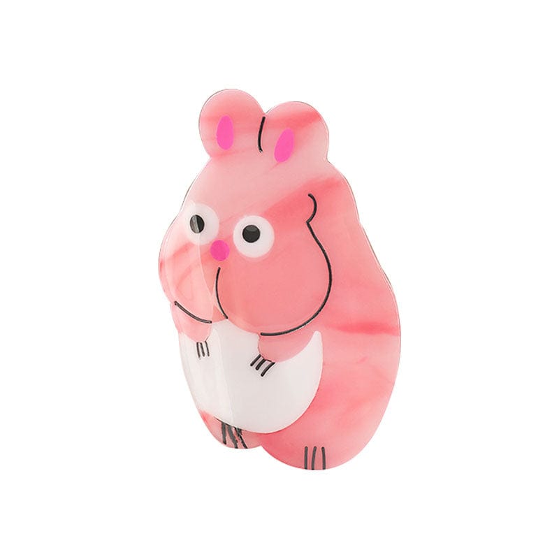 Medium Cartoon cute pink fat mouse hair claw | NueShiny