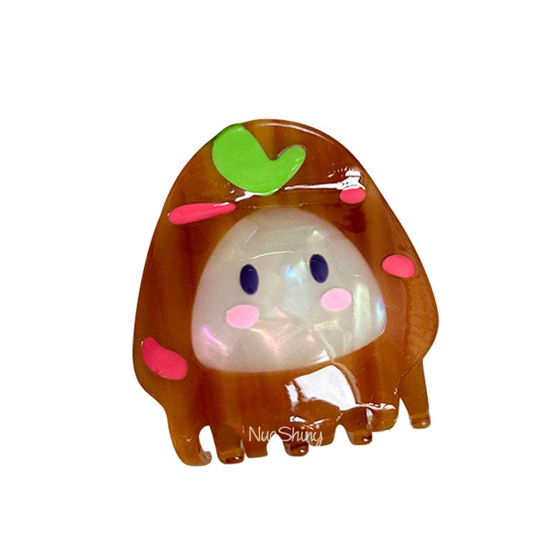 Cute Brown Strawberry Hair Claw丨NueShiny