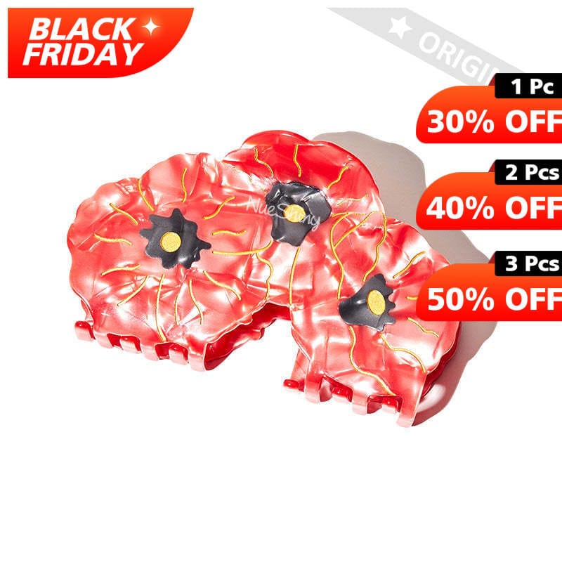 Pre-Sale Large Poppies Hair Claw | NueShiny