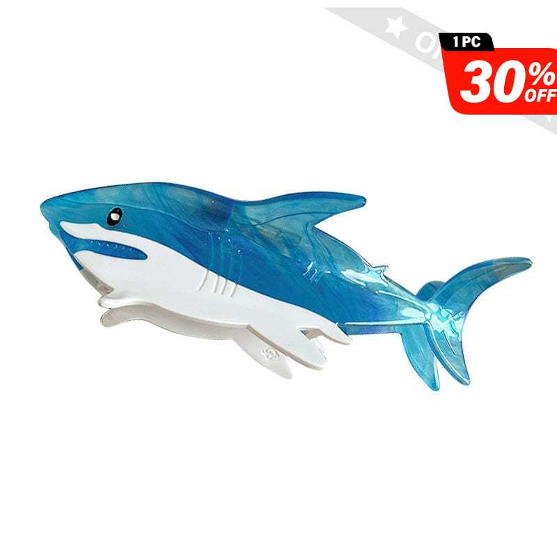 Medium  Cartoon Translucent Blue Shark Hair Claw | NueShiny