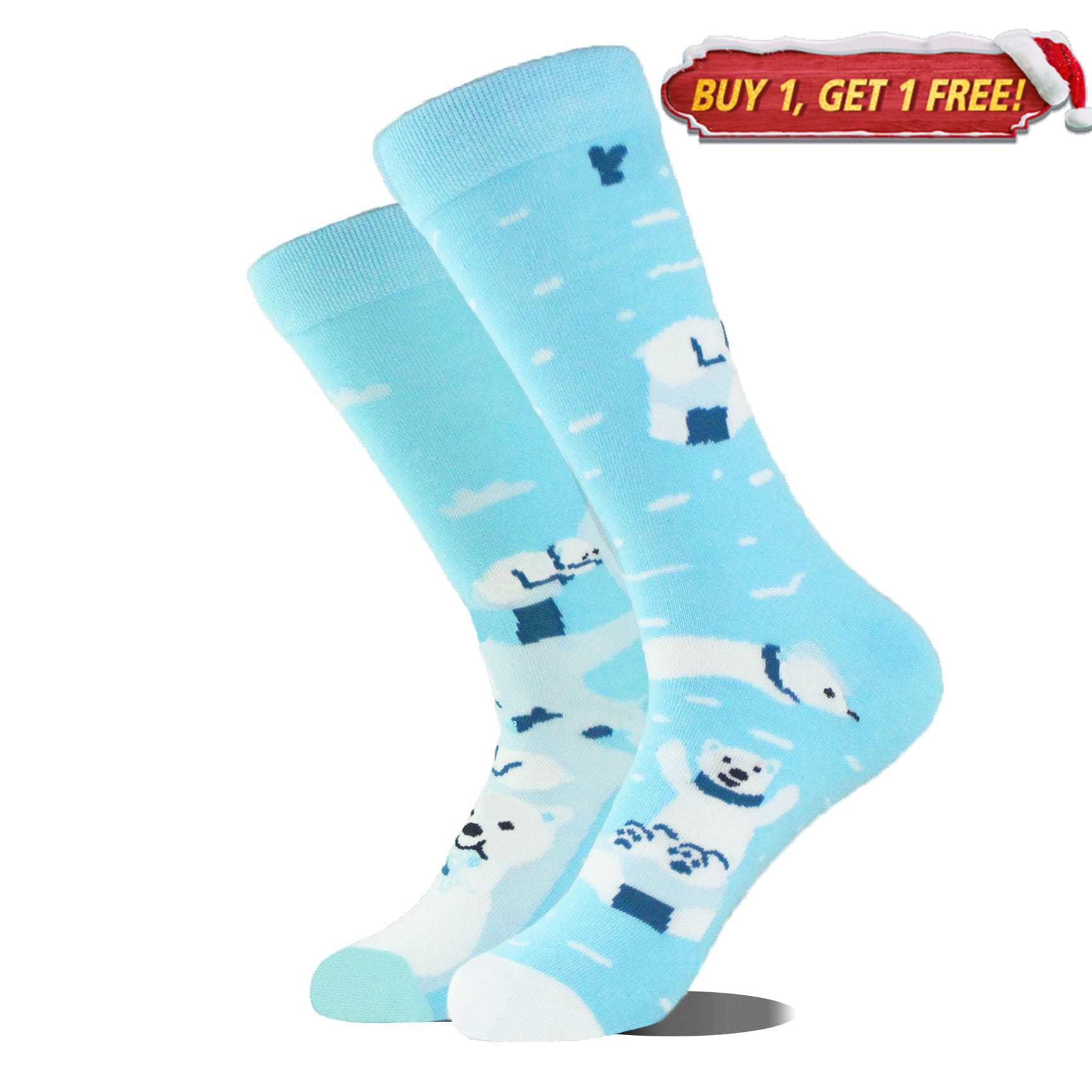 Polar Bear Mismatched Socks | Nueshiny