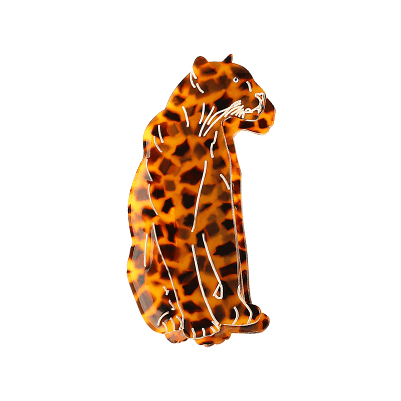 Medium  Leopard Print Jaguar Hair Claw | NueShiny