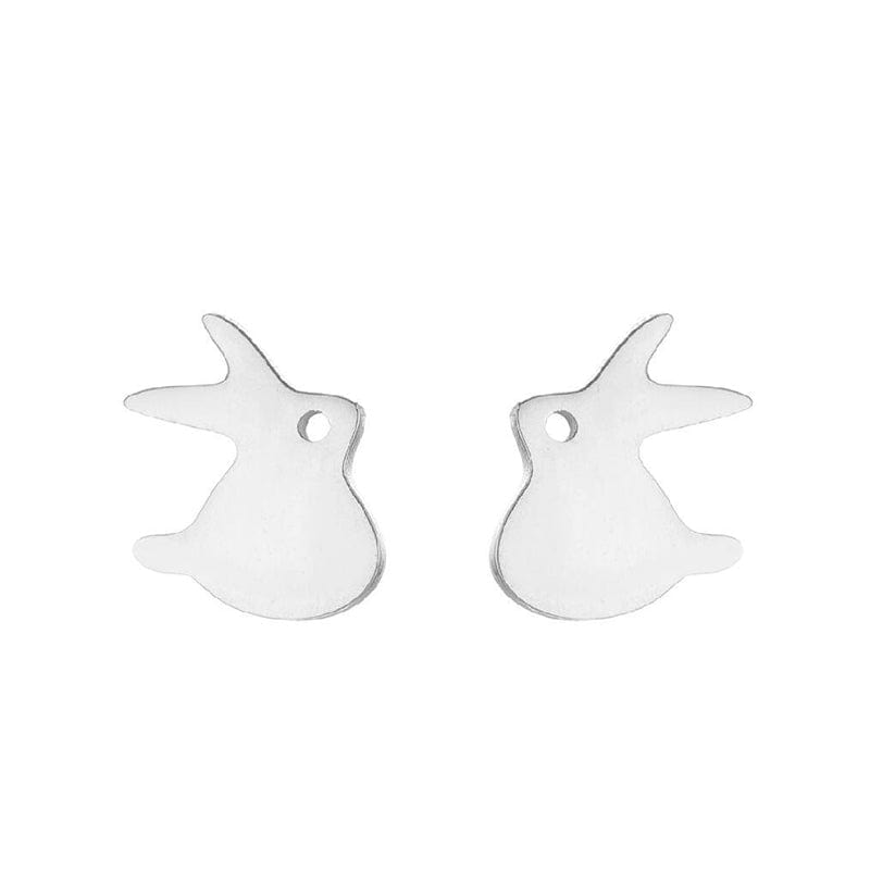 Sterling Silver Rabbit Earrings丨NueShiny