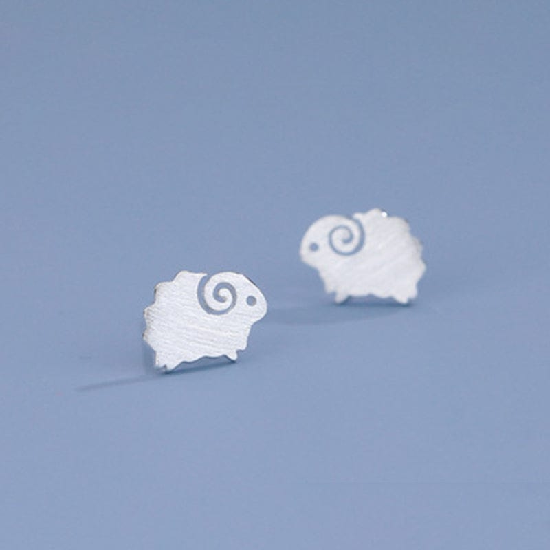 Sterling Silver Sheep Earrings丨NueShiny