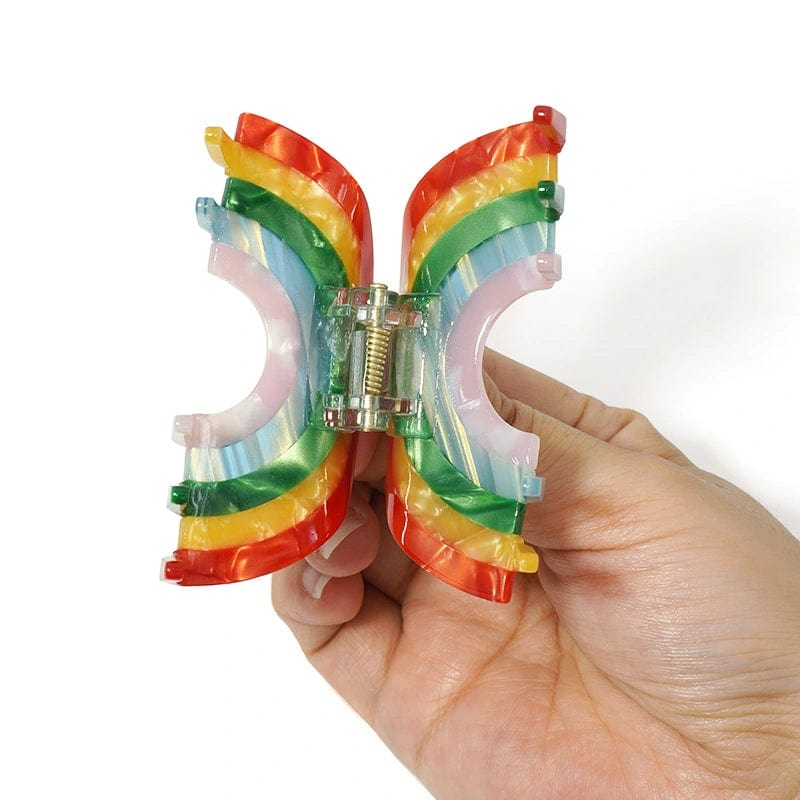 Cute Rainbow Semicircle Barrette Hair Claw丨NueShiny