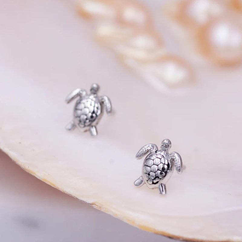 Sterling Silver Turtle Earrings丨NueShiny