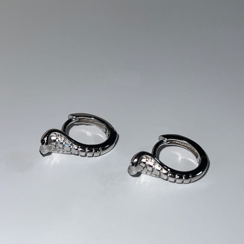 Sterling Silver Cobra Earrings丨NueShiny