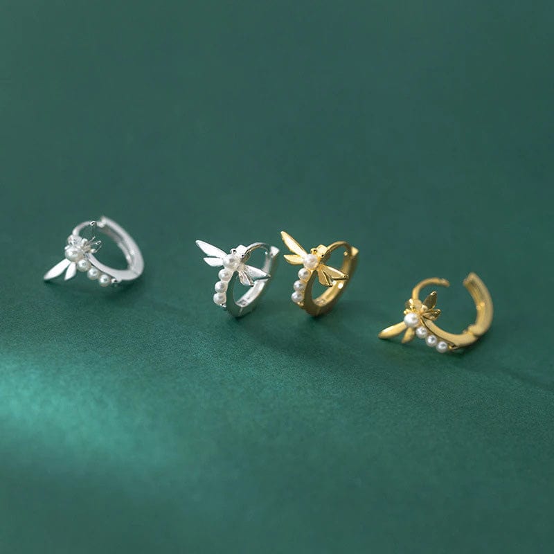 Golden Dragonfly Earrings丨NueShiny