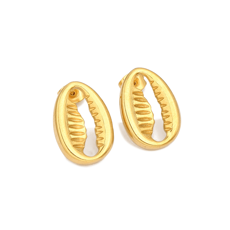 Golden Sea Conch Earrings | NueShiny