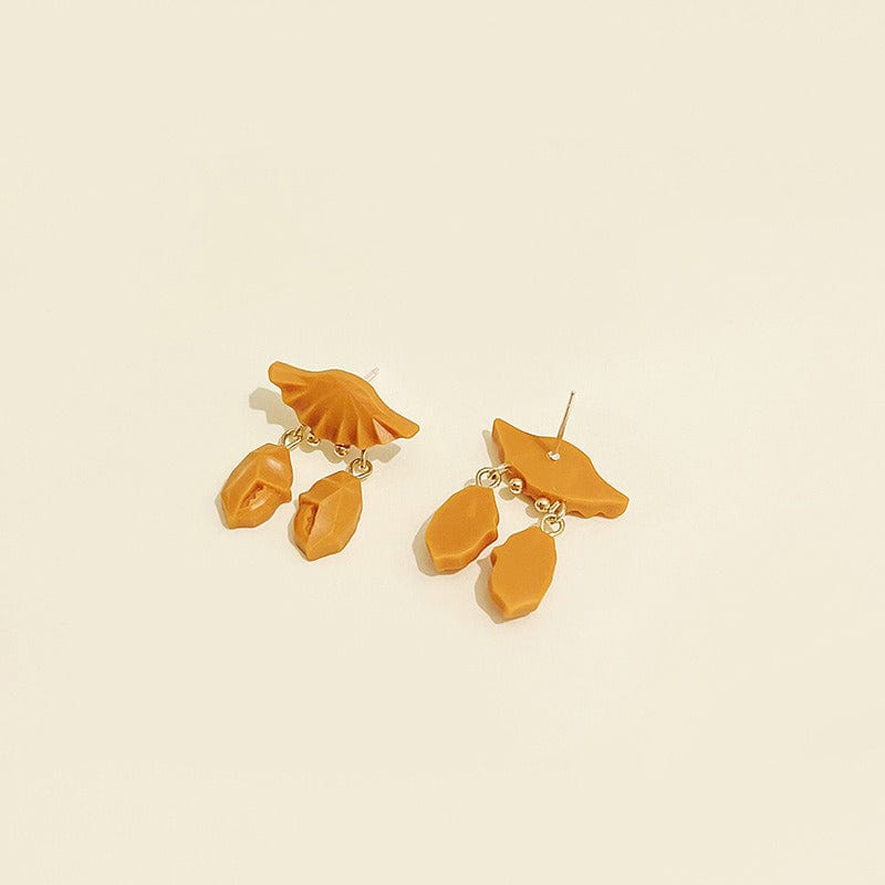 Orange True Crabs Earrings | NueShiny