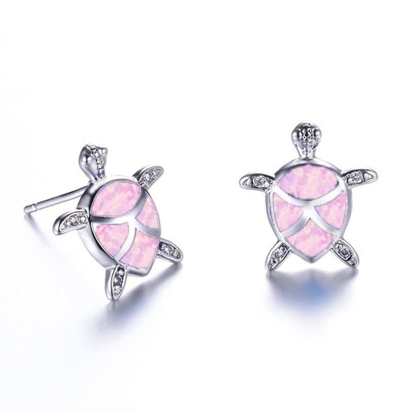 Pink Turtle Earrings | NueShiny