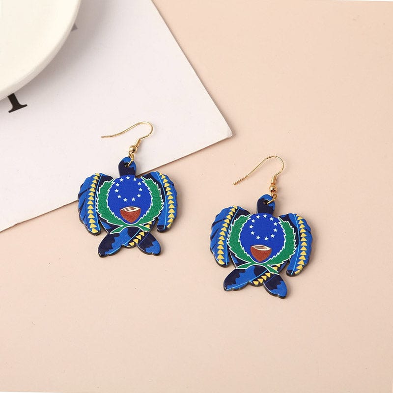 Blue Sea Turtle Snorkeling Earrings | NueShiny