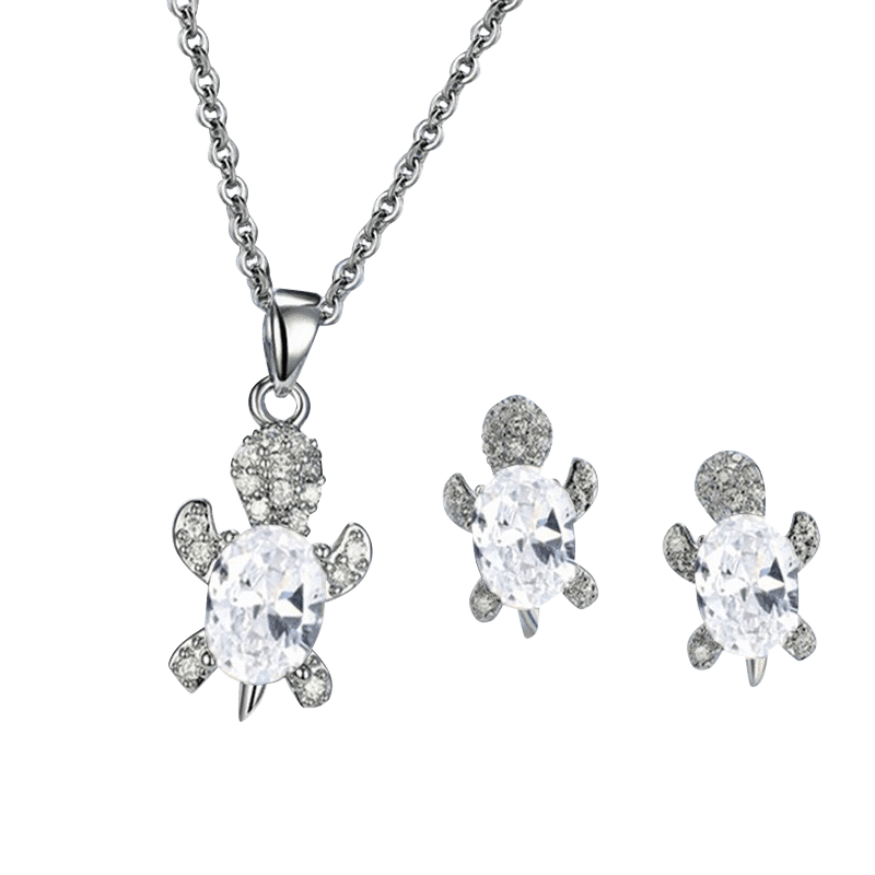 Slivry Turtle Necklace with Diamonds | NueShiny