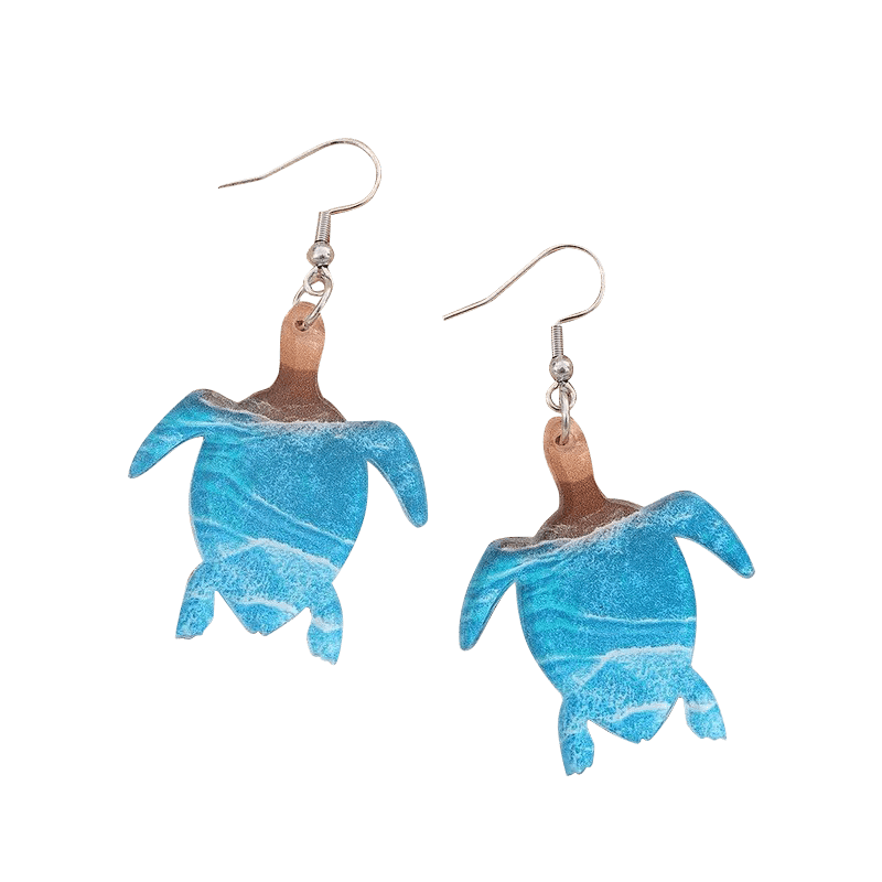 Sea Blue Turtle  Earrings | NueShiny