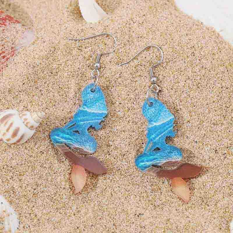 Sea Blue Mermaids Earrings | NueShiny